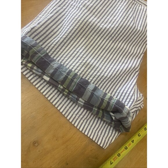 Tailor Vintage Reversible Shorts Purple Plaid Purple Stripe Mens 36” Waist Sz L - Picture 9 of 11